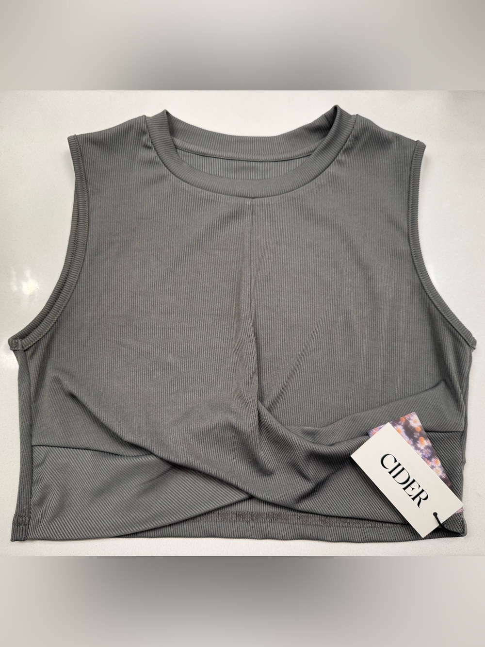 Cider - Sleeveless Ribbed Crop Top